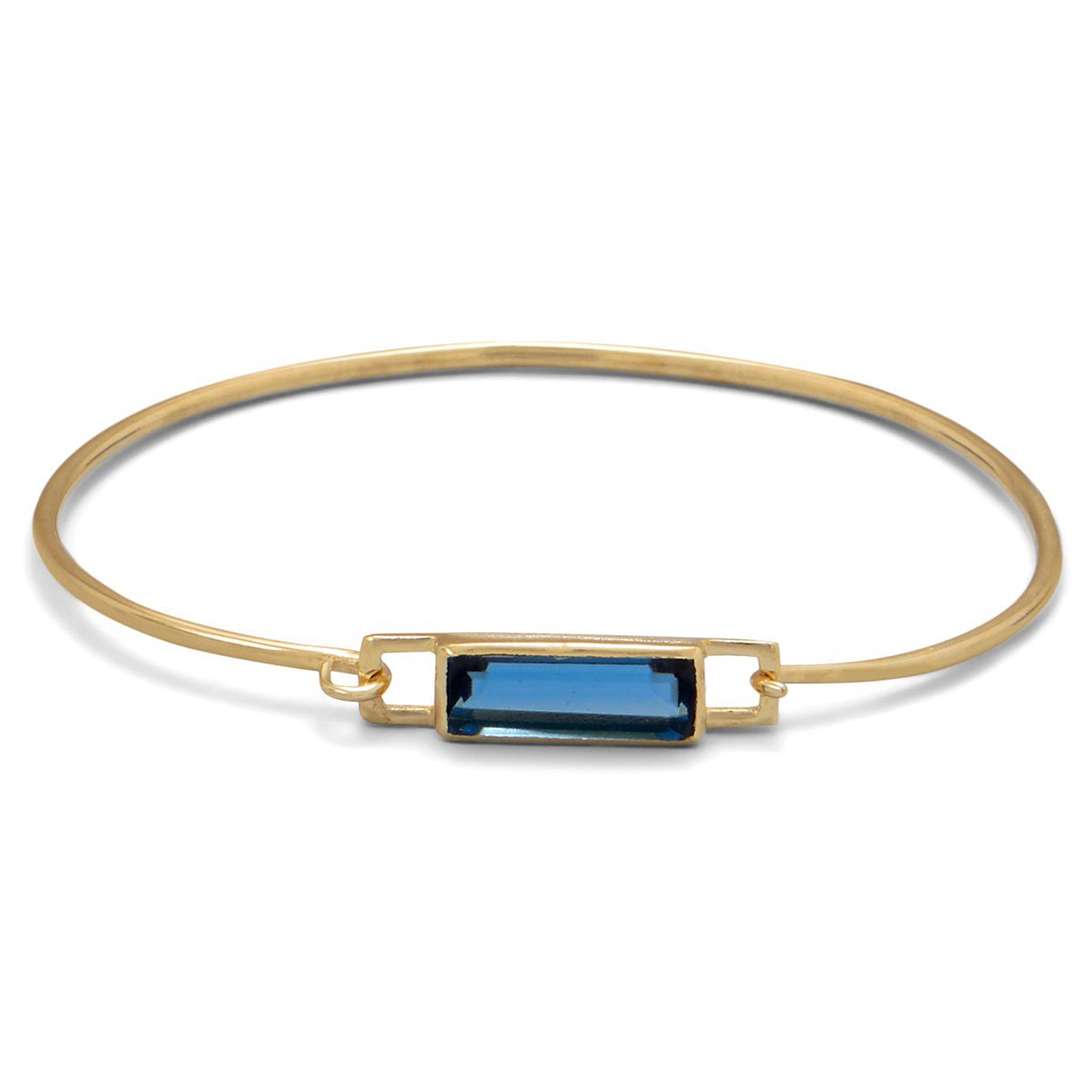 Blue Hydro Glass Bangle Bracelet