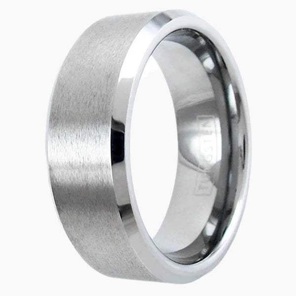 Brushed Finish Silver Tungsten Ring – The Silver Connection