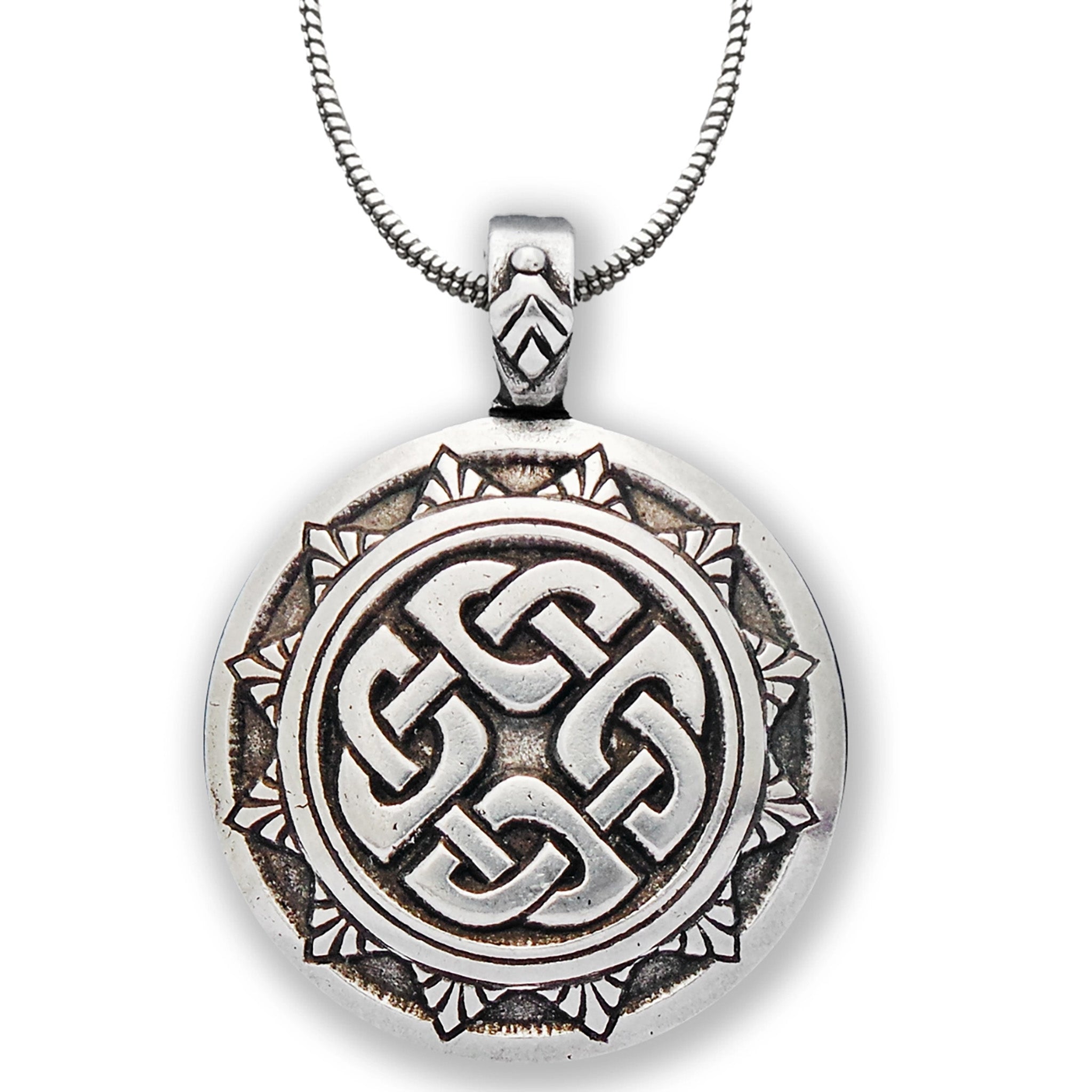Celtic Shield Knot Pendant Necklace