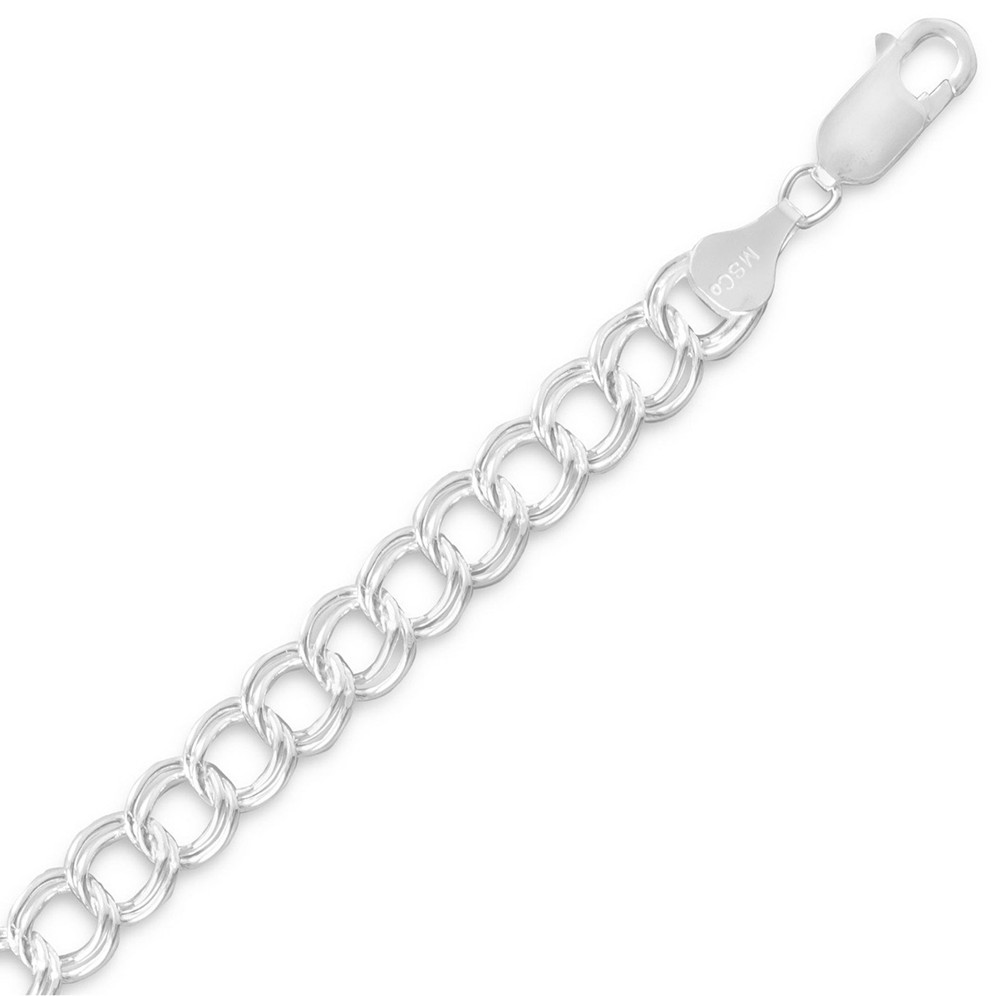 Diamond Cut Charm Bracelet - 7mm
