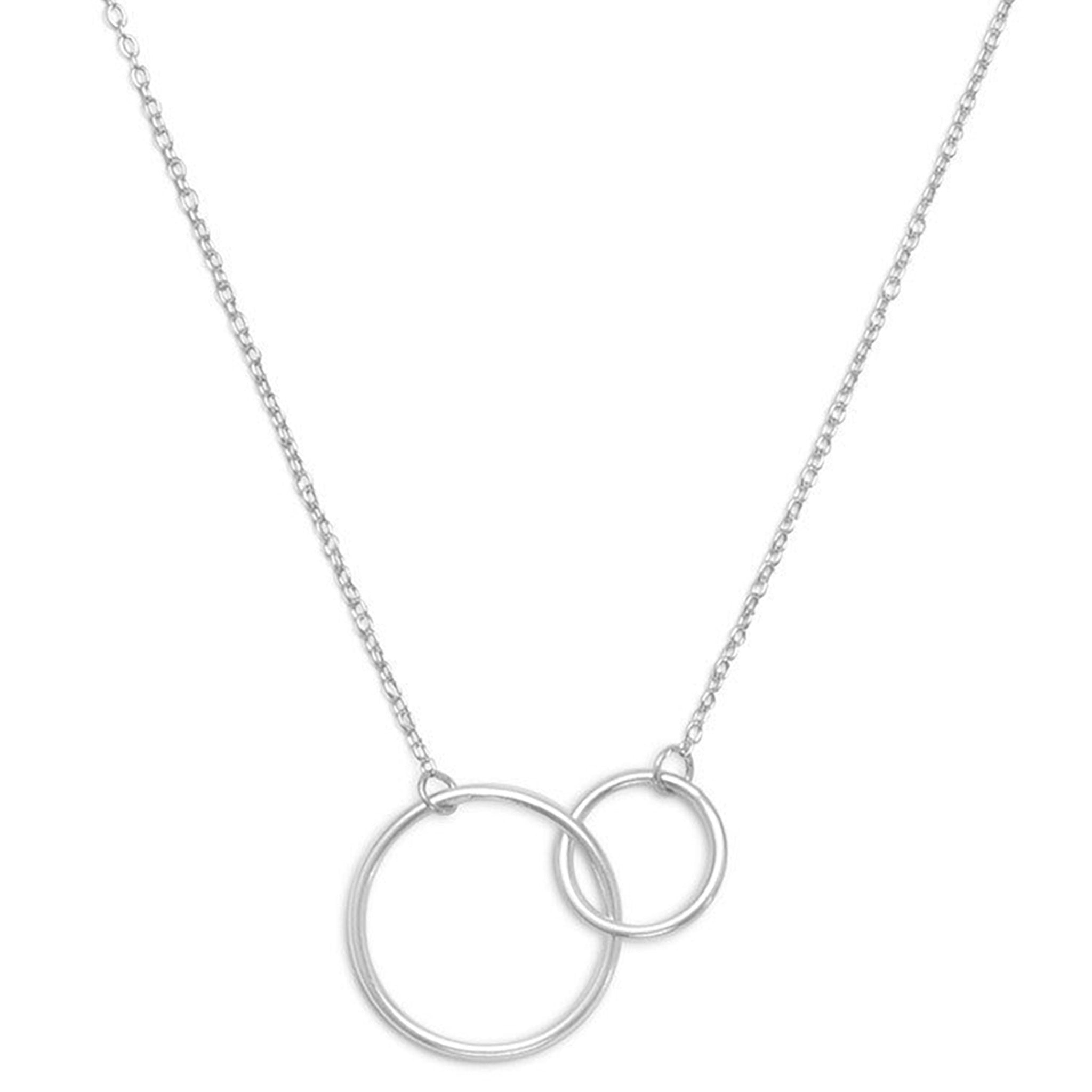 Double Ring Linked Necklace