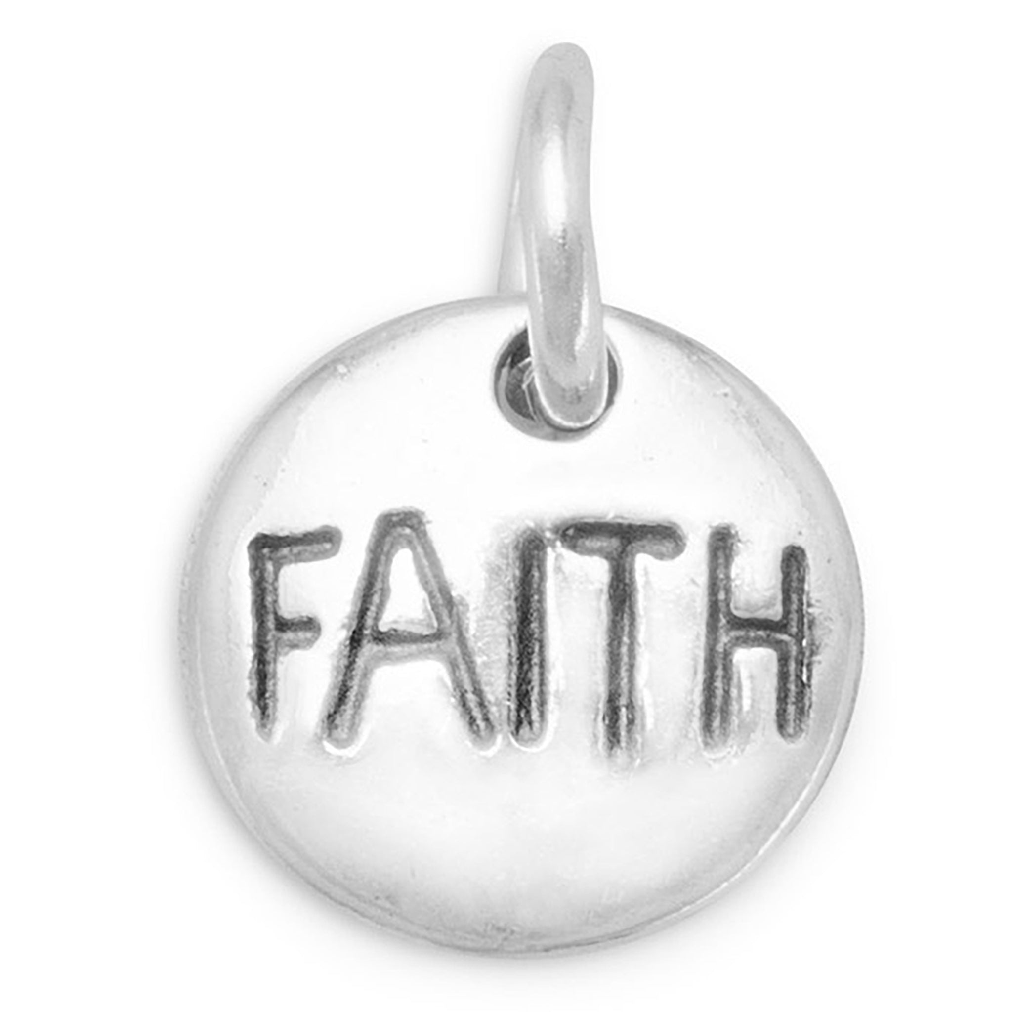 Engraved Faith Charm