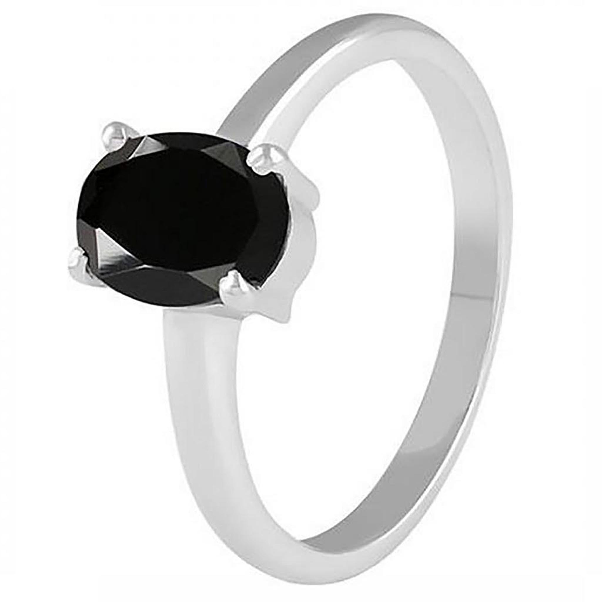 Faceted Black Onyx Ring