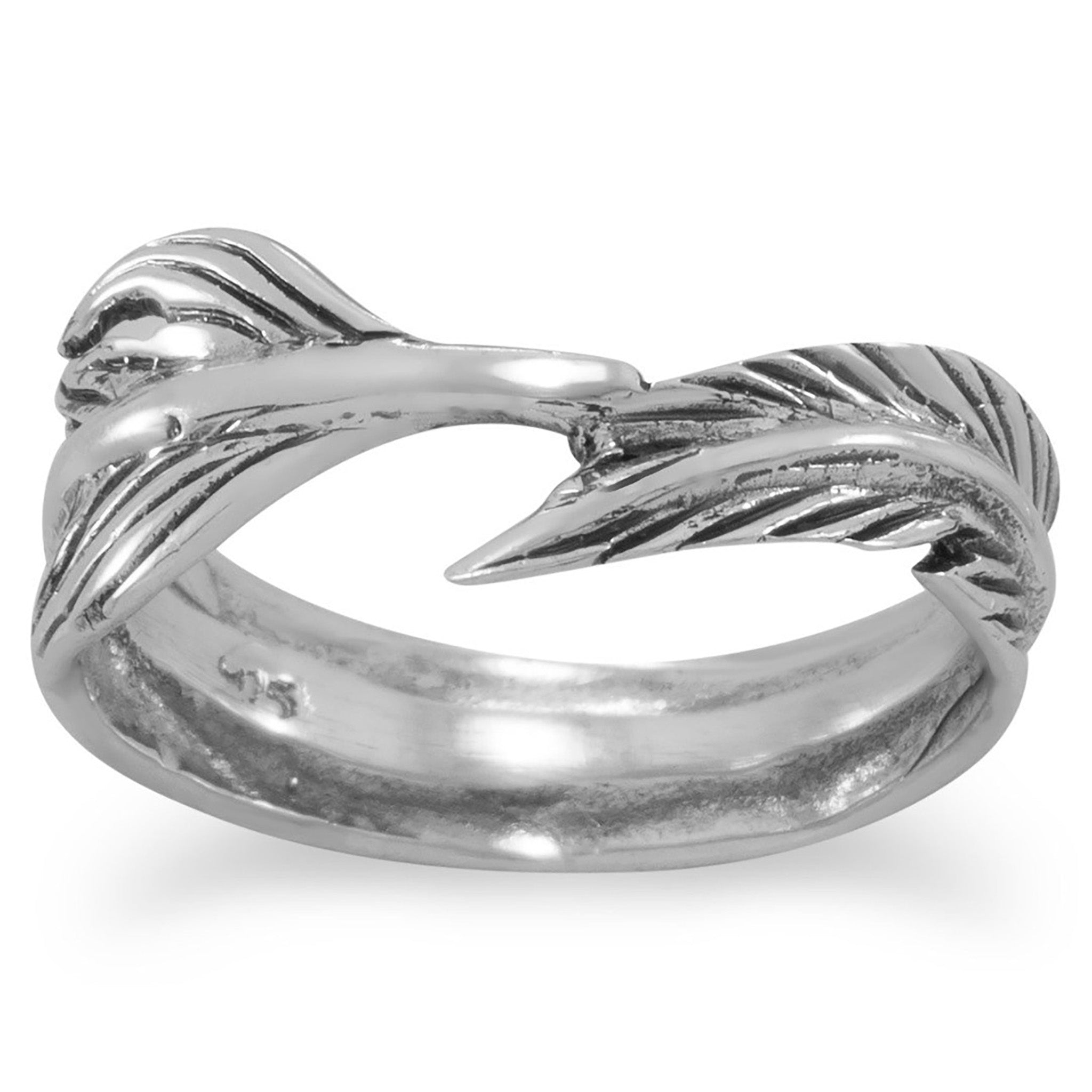Feather Design Wrap Ring
