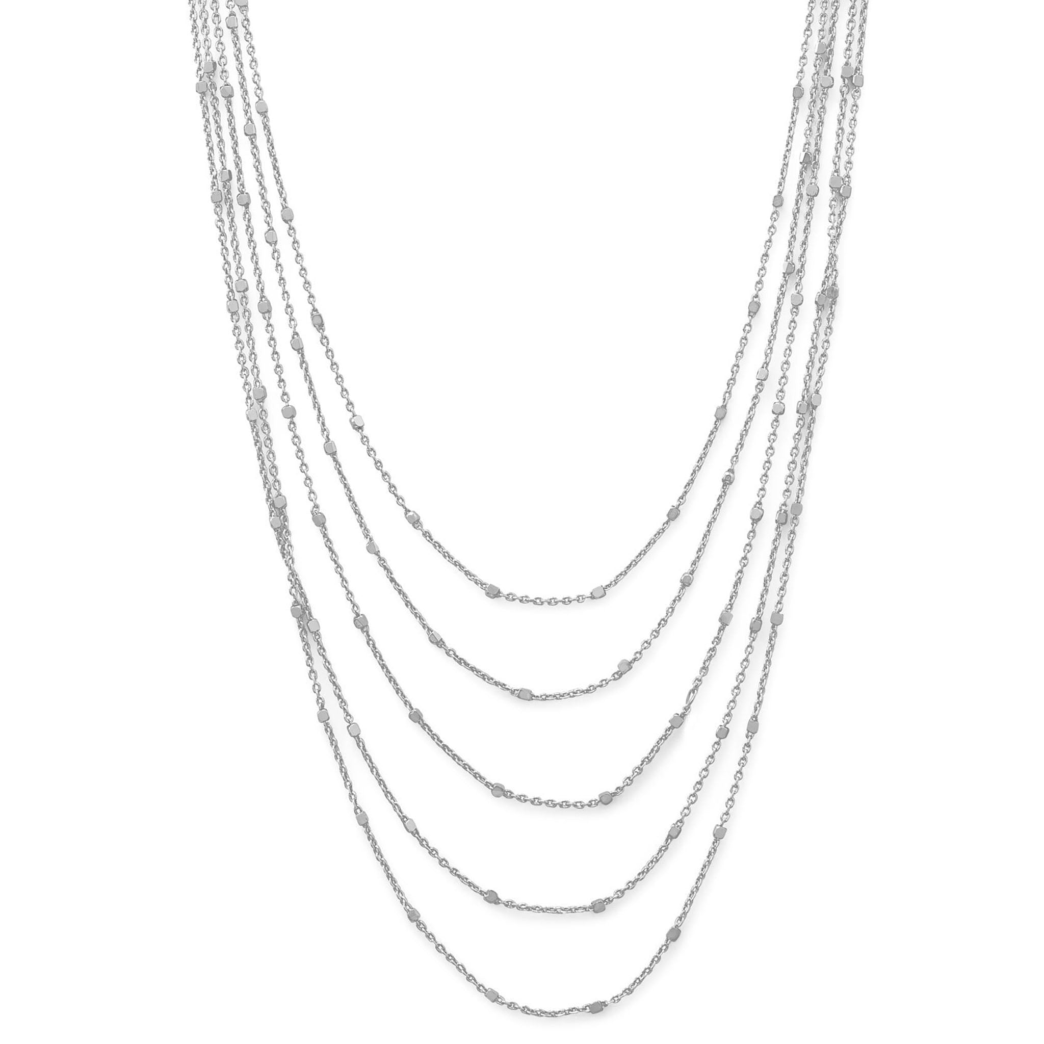 Five Strand Layered Chain Necklace