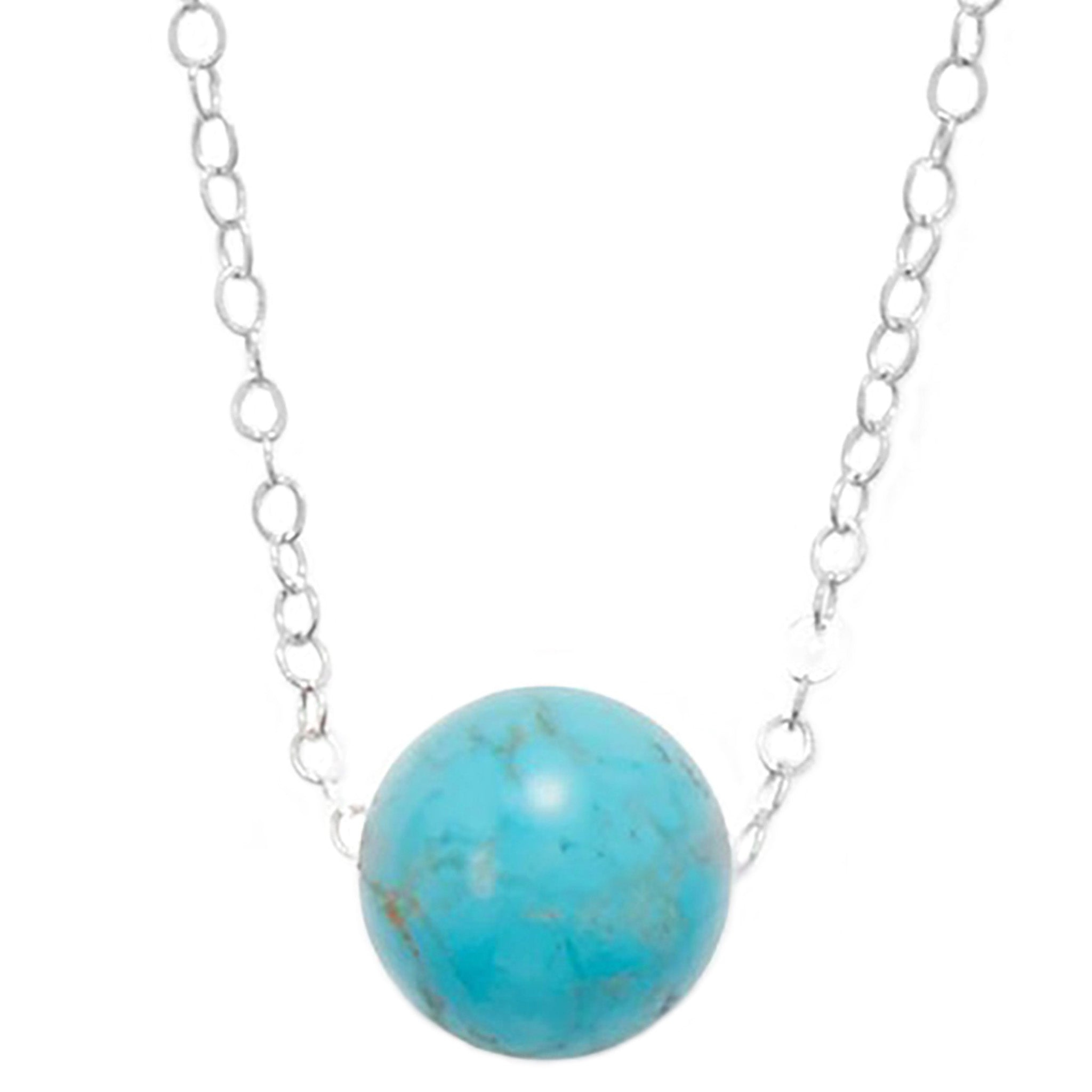Floating Blue Magnesite Bead Necklace