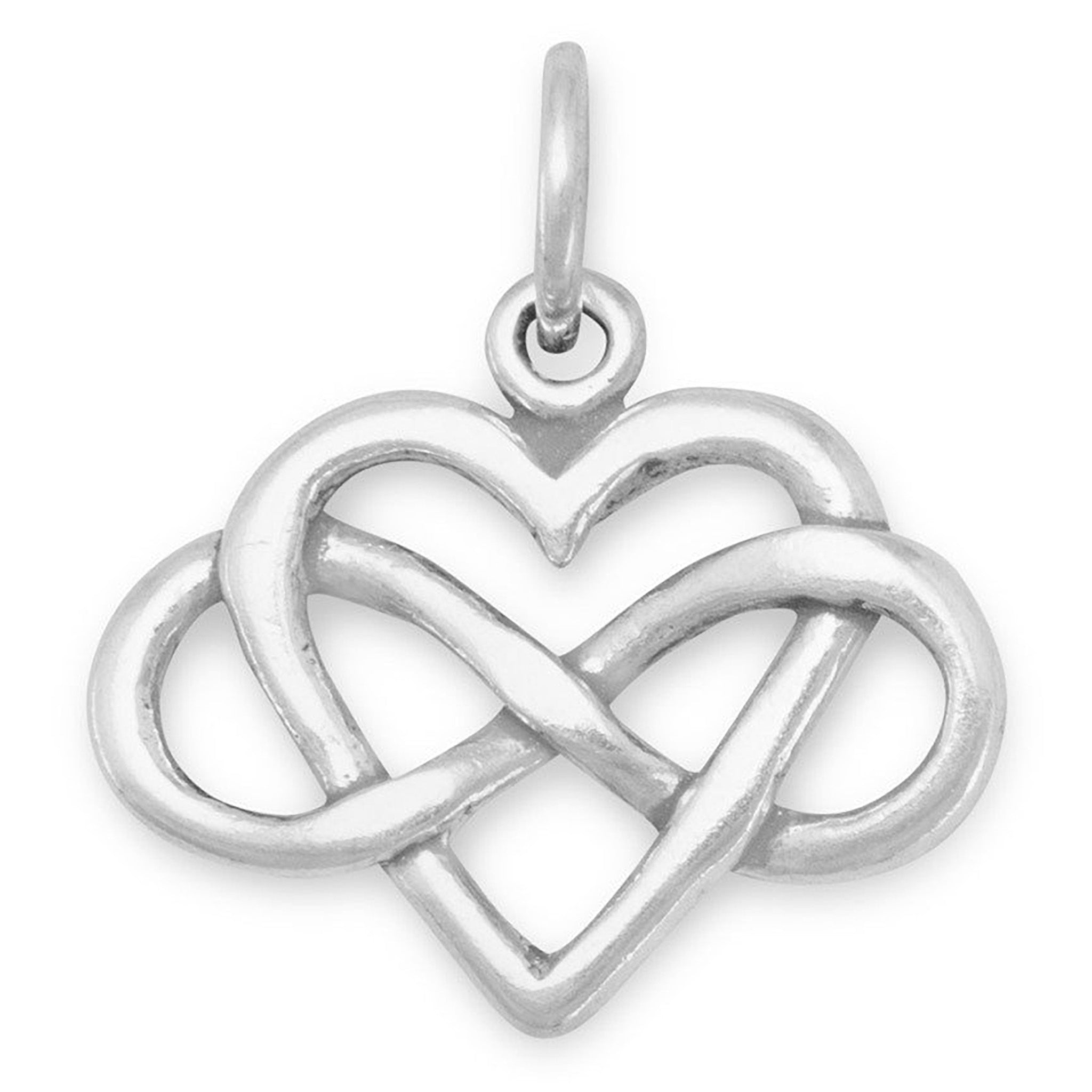 Infinity Symbol Heart Charm