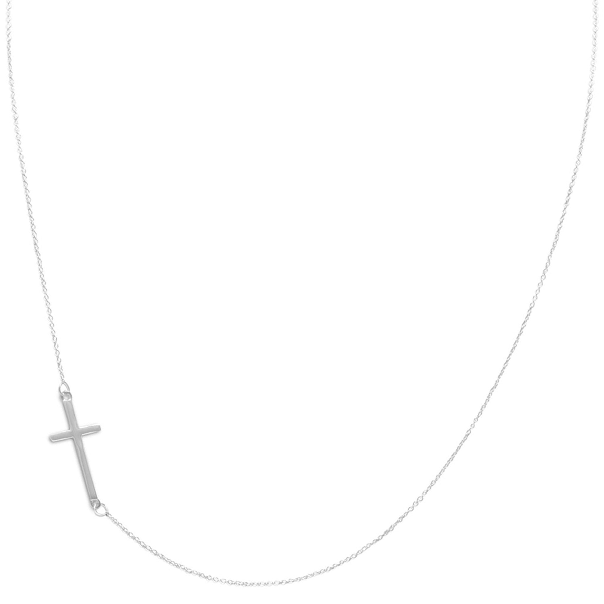 Off Center Cross Necklace