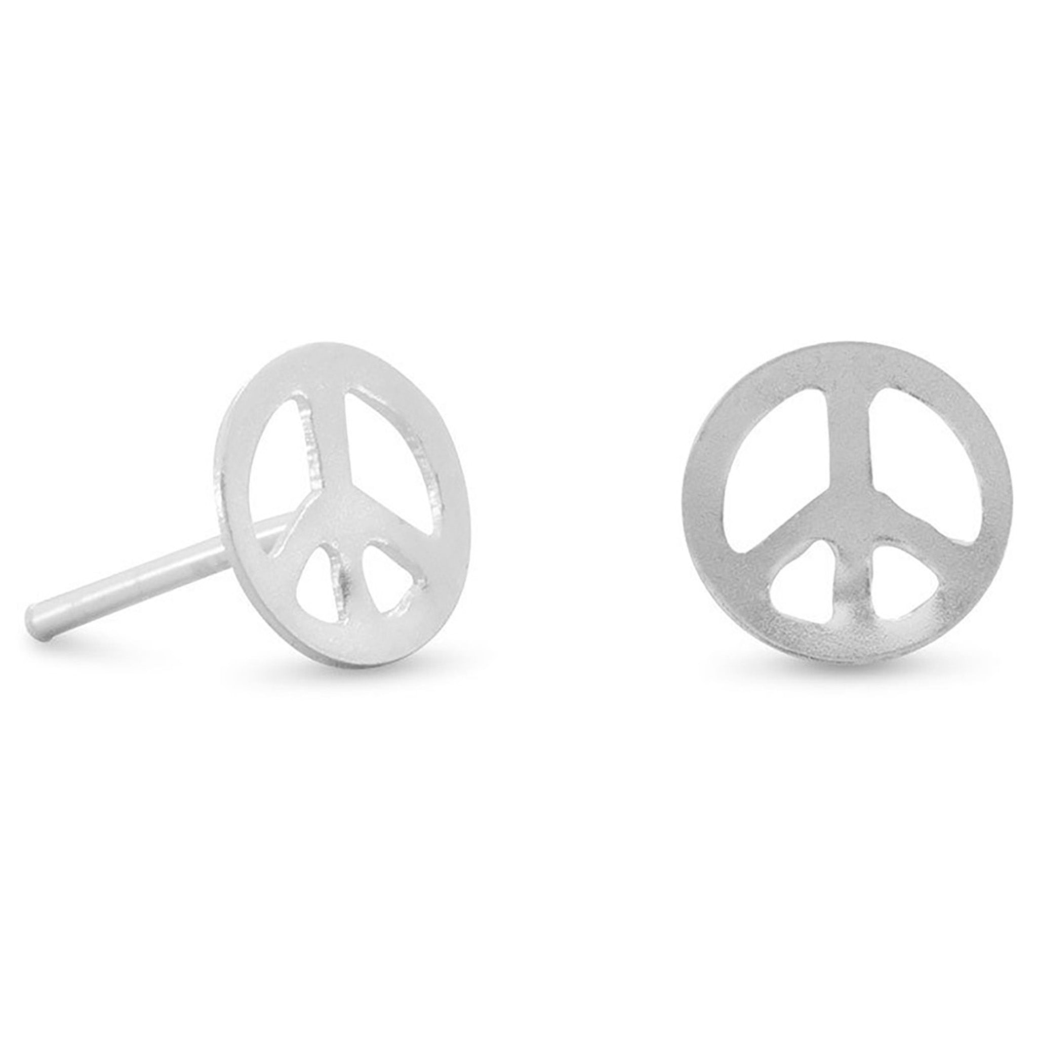 Peace Sign Stud Earrings