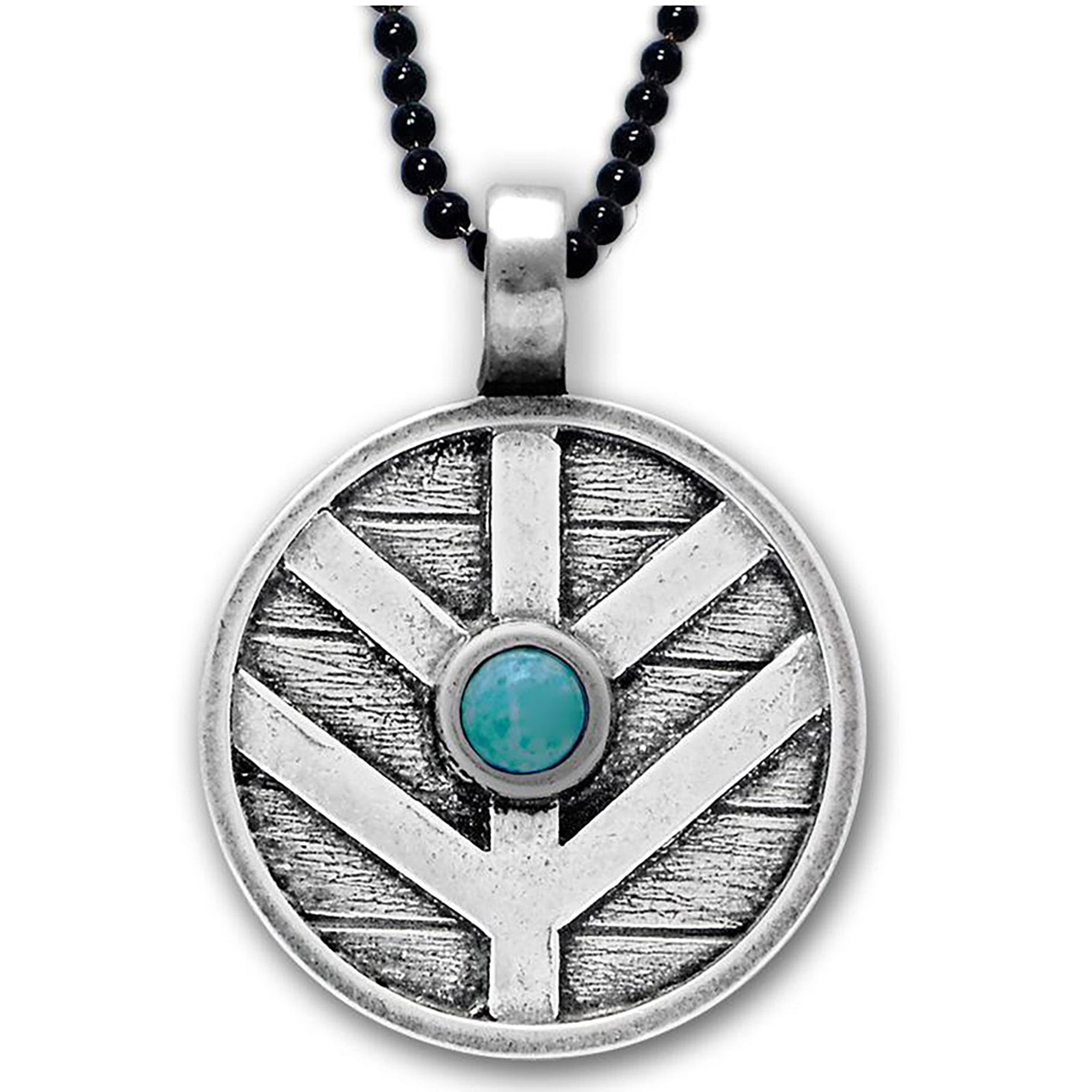 Womens Viking Shield Pendant Necklace