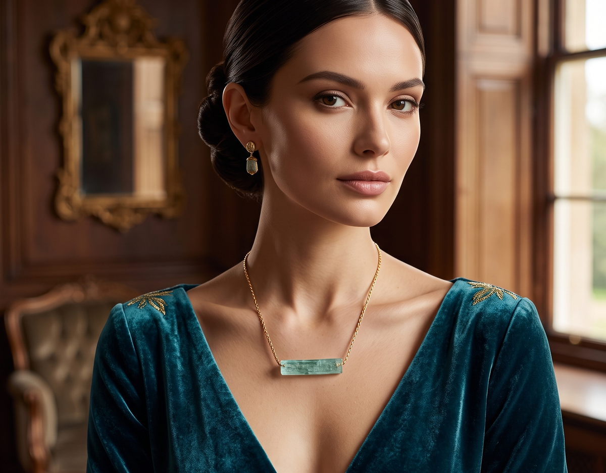 Roman Glass Bar Necklace