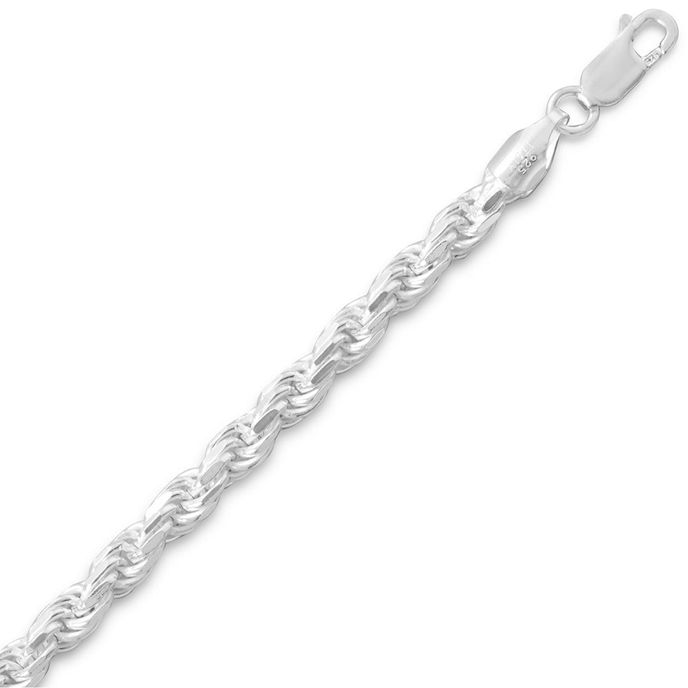 Diamond Cut Rope Chain - 4.4mm