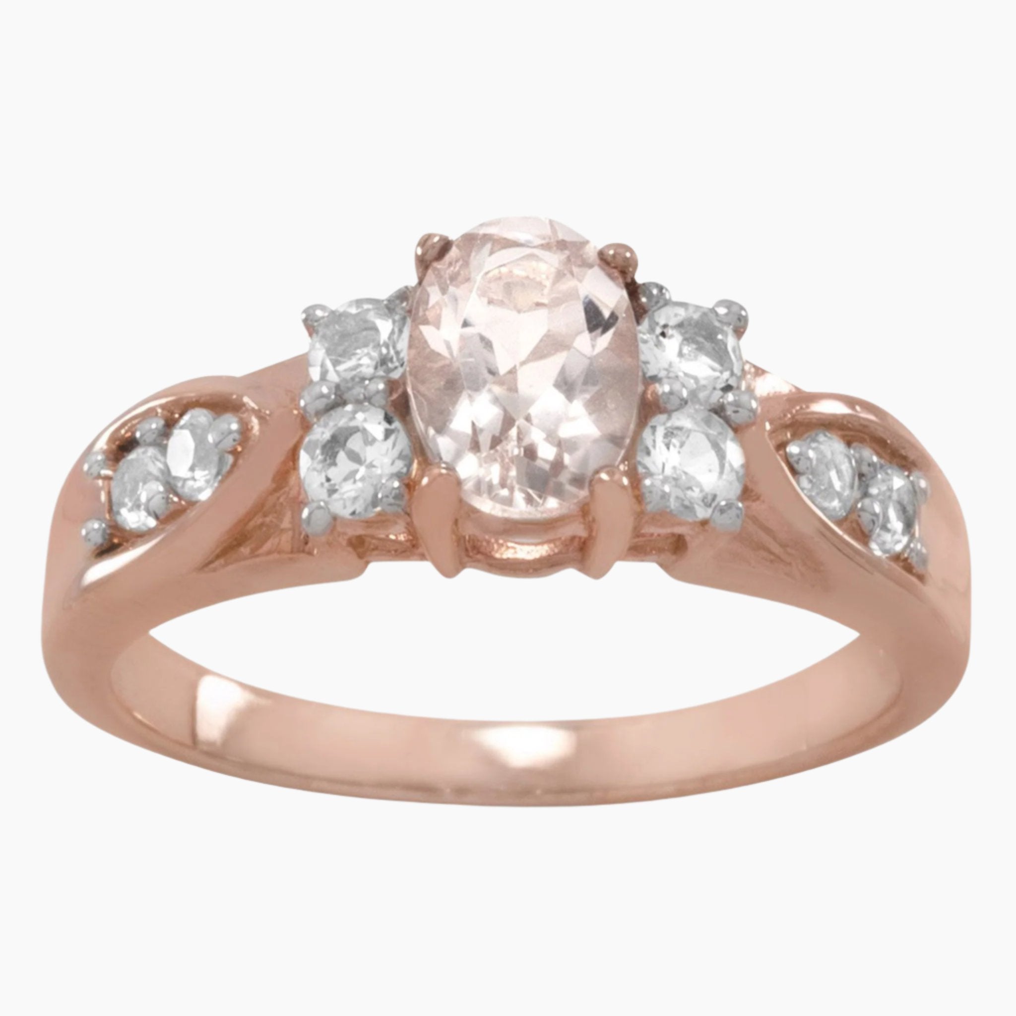 Morganite and White Topaz Ring Blog