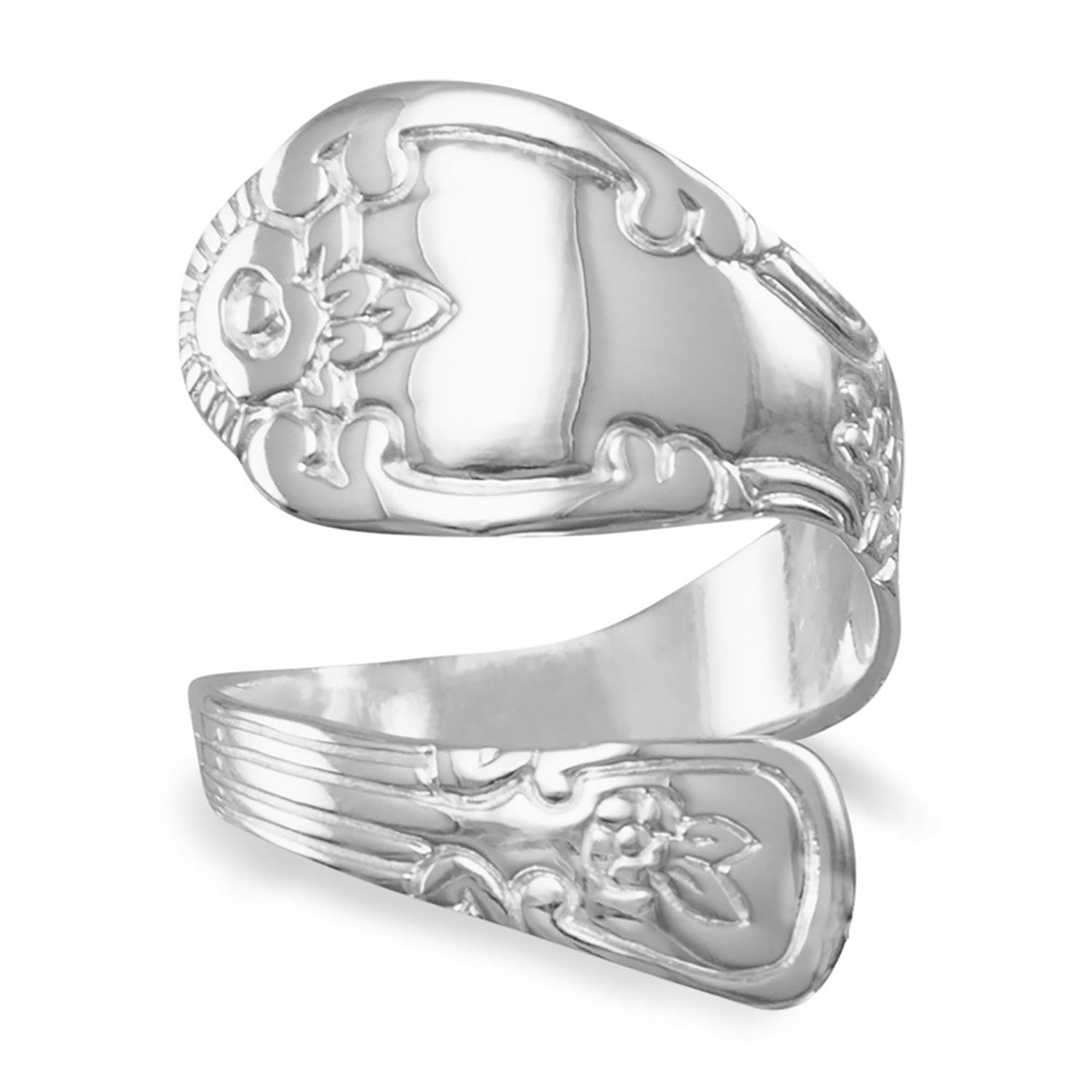 Sterling Silver High Polish Spoon Ring