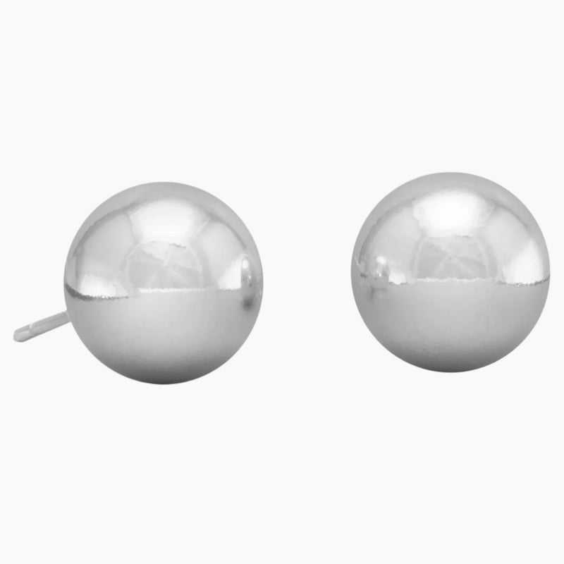 10mm Ball Silver Stud Earrings
