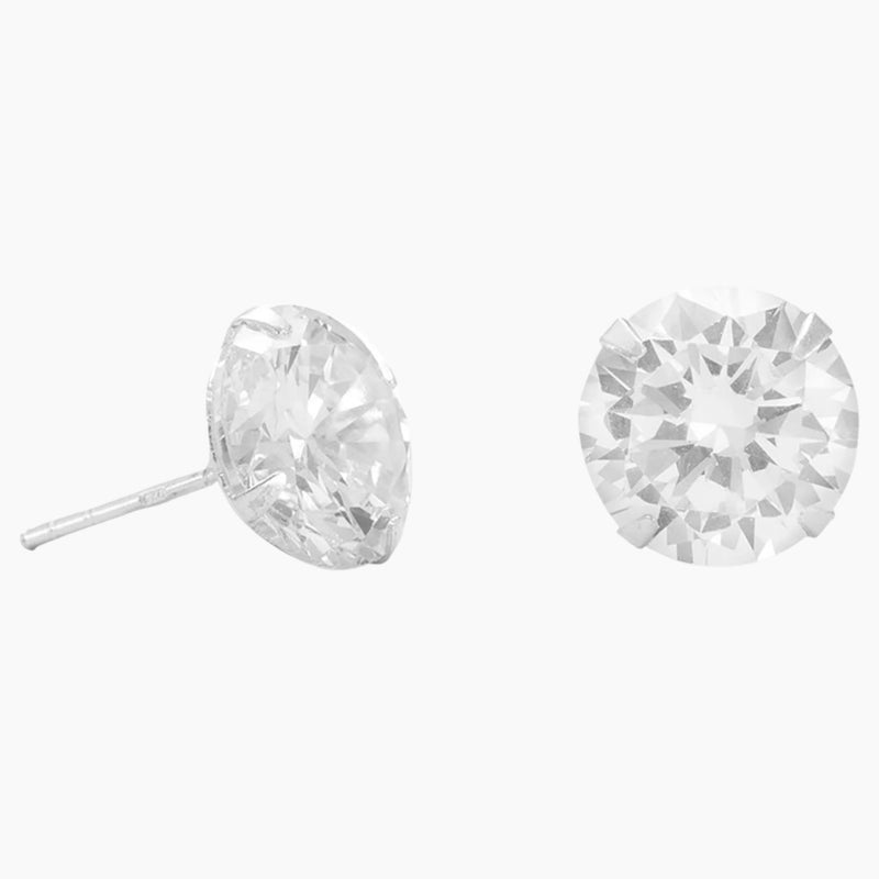 10mm Cubic Zirconia Stud Earrings