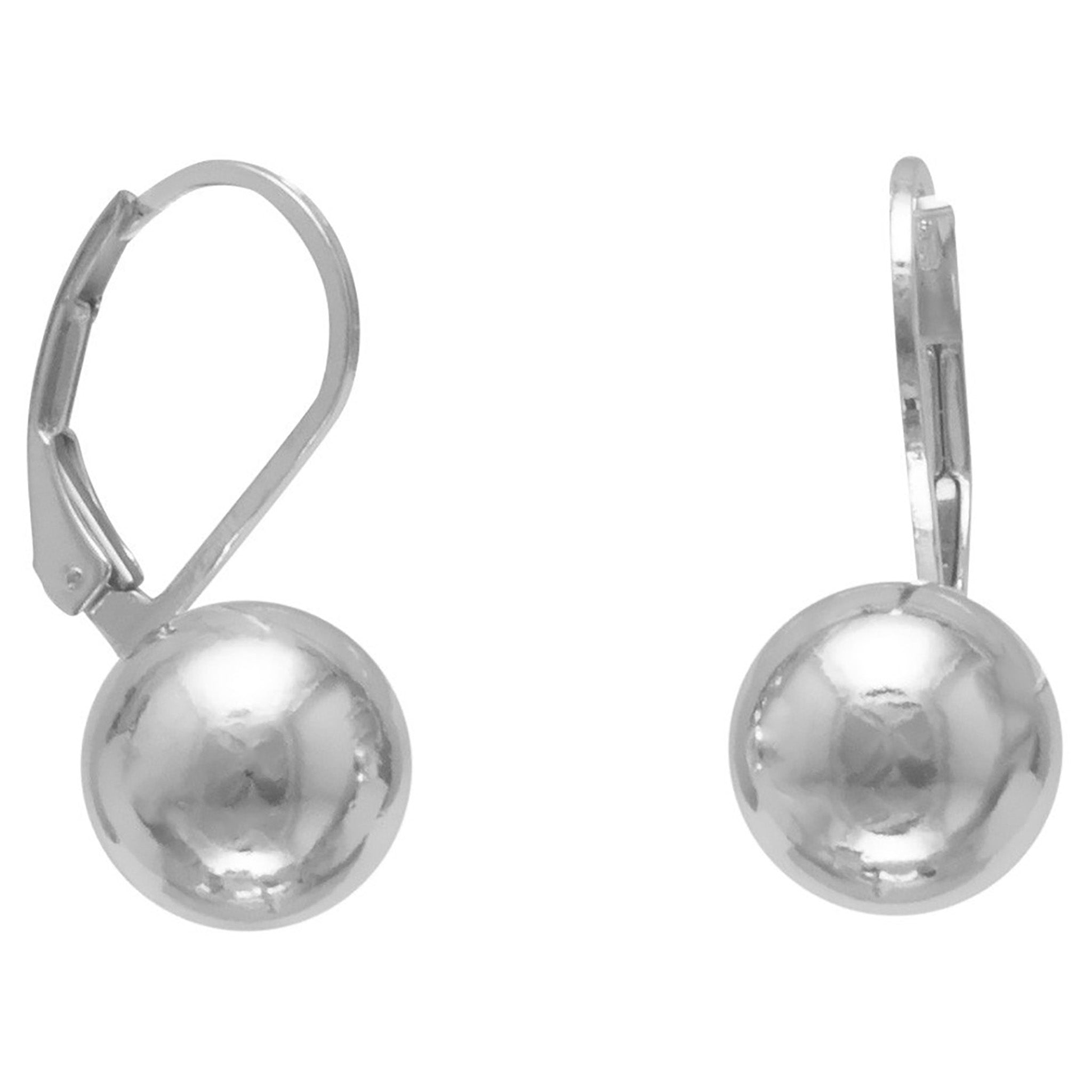 10mm Silver Ball Earrings