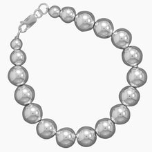 10mm Silver Bead Strand Bracelet