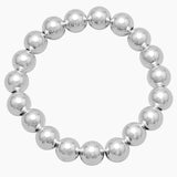 10mm Silver Bead Stretch Bracelet