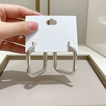 24mm Square Hoop Earrings on Earring Card