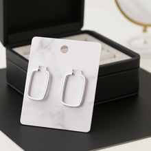 29mm Square Hoop Earrings on Earring Card
