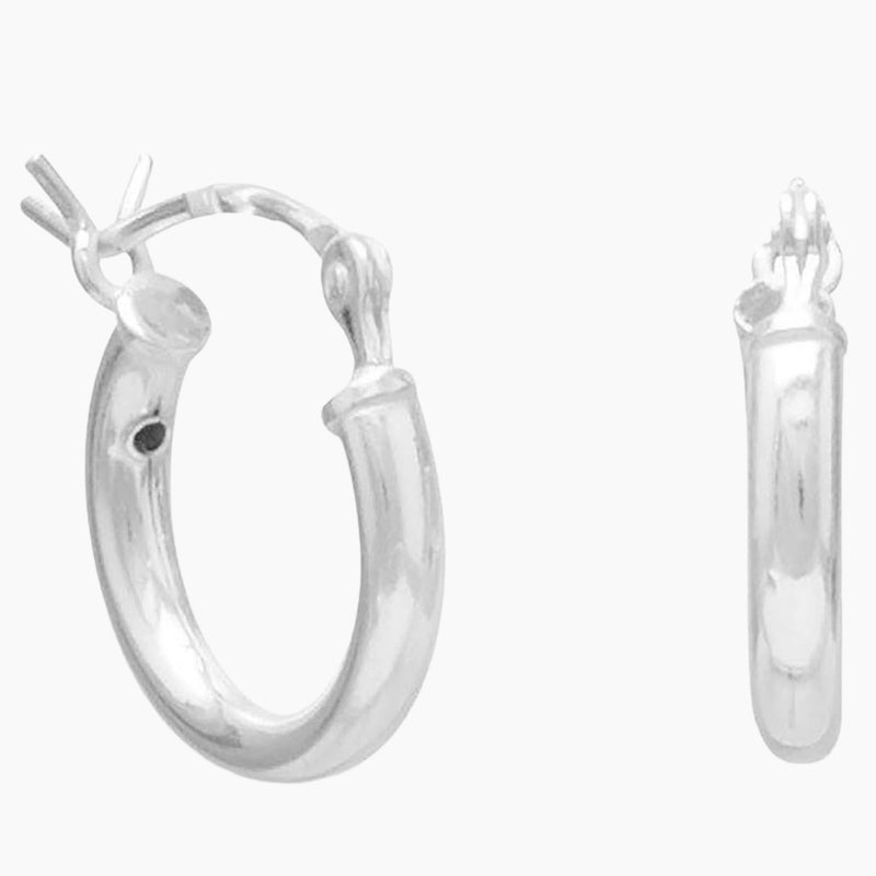 2mm x 12mm Hoop Earrings