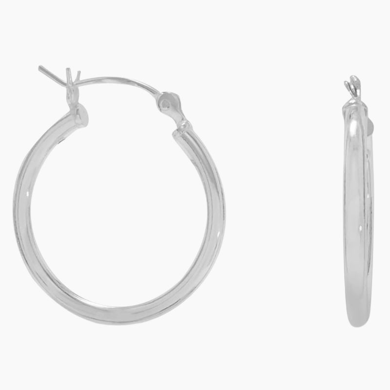 2mm x 20mm Hoop Earrings