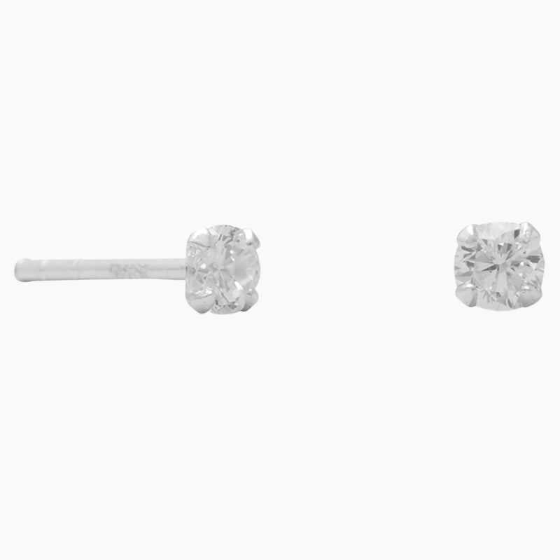 3mm Cubic Zirconia Stud Earrings