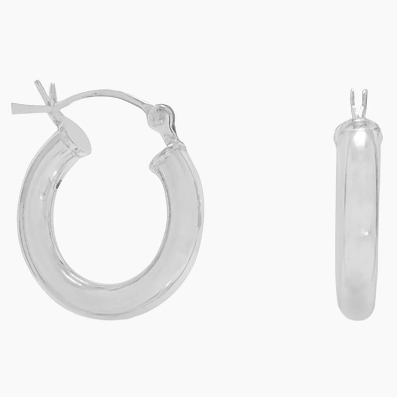 3mm x 15mm Hoop Earrings