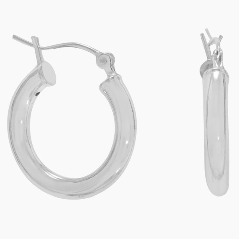 3mm x 18mm Hoop Earrings