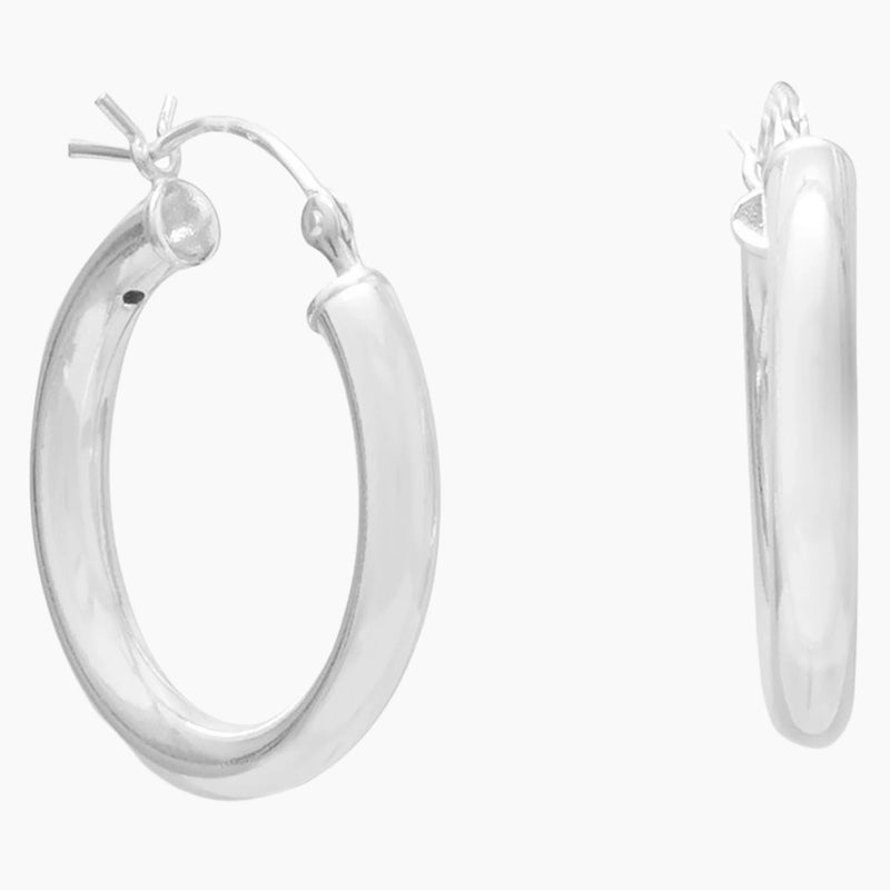 3mm x 22mm Hoop Earrings