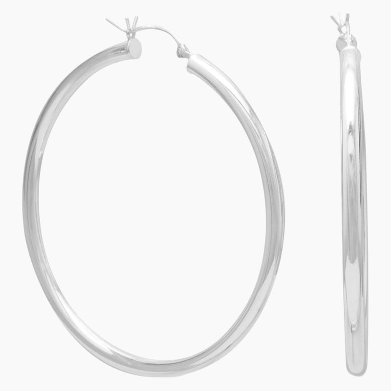 3mm x 50mm Hoop Earrings