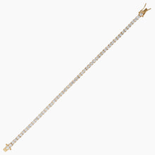 3mm Zirconia Gold Tennis Bracelet Open
