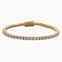 3mm Zirconia Gold Tennis Bracelet
