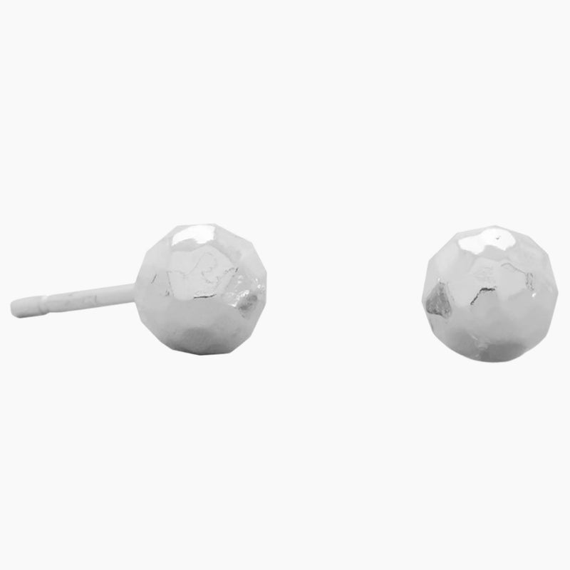 4mm Hammered Ball Stud Earrings