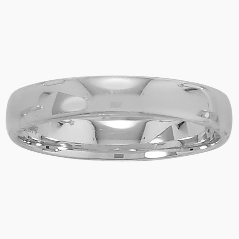 4mm Plain Silver Band Ring