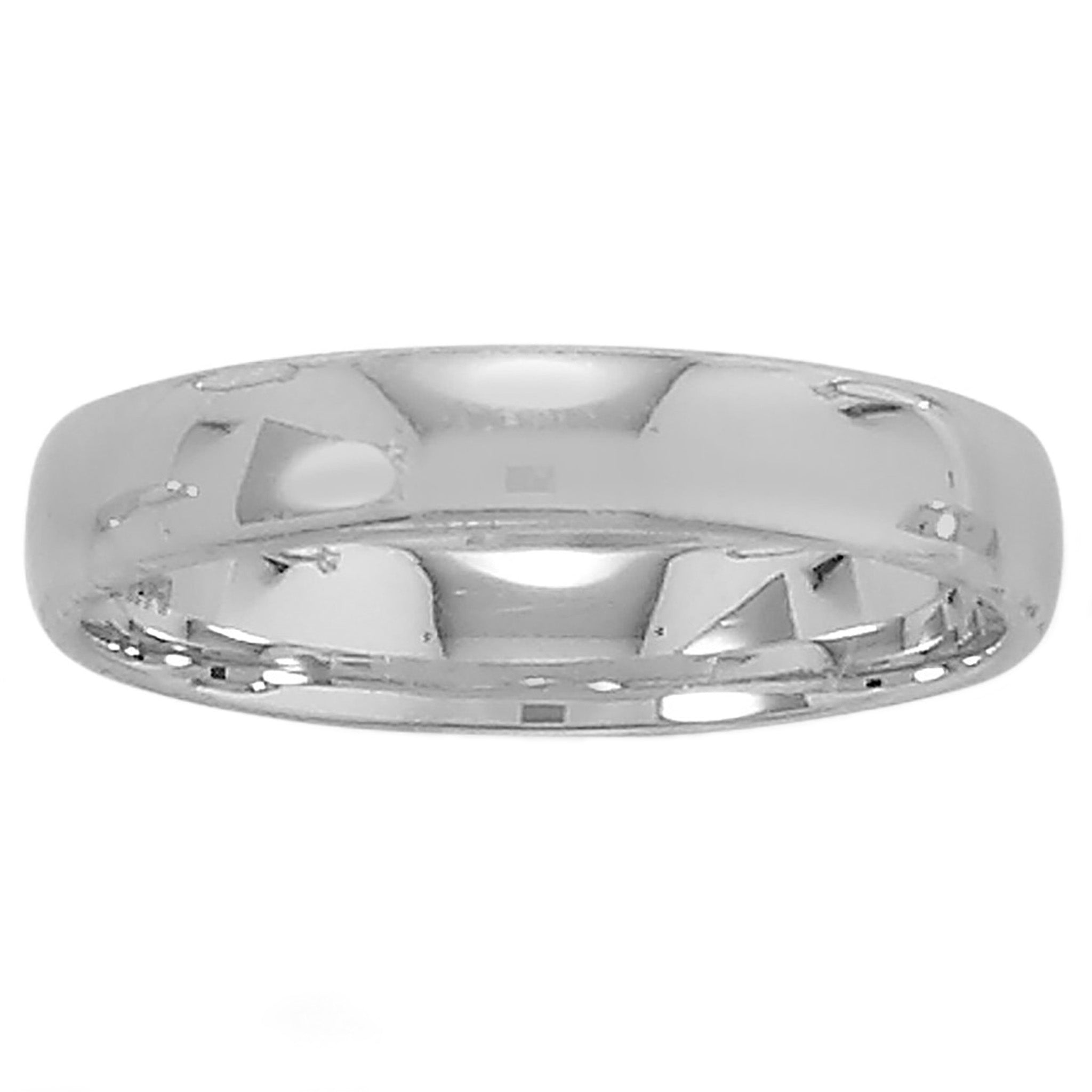 4mm Plain Silver Band Ring