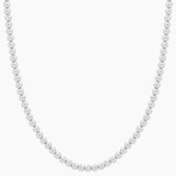 4mm Silver Bead Necklace