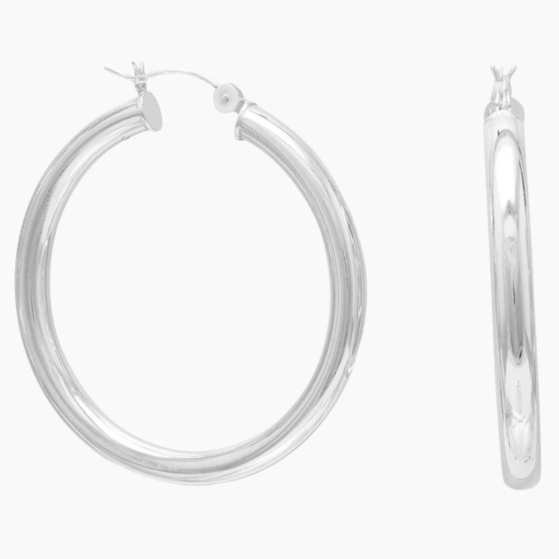 4mm x 40mm Hoop Earrings