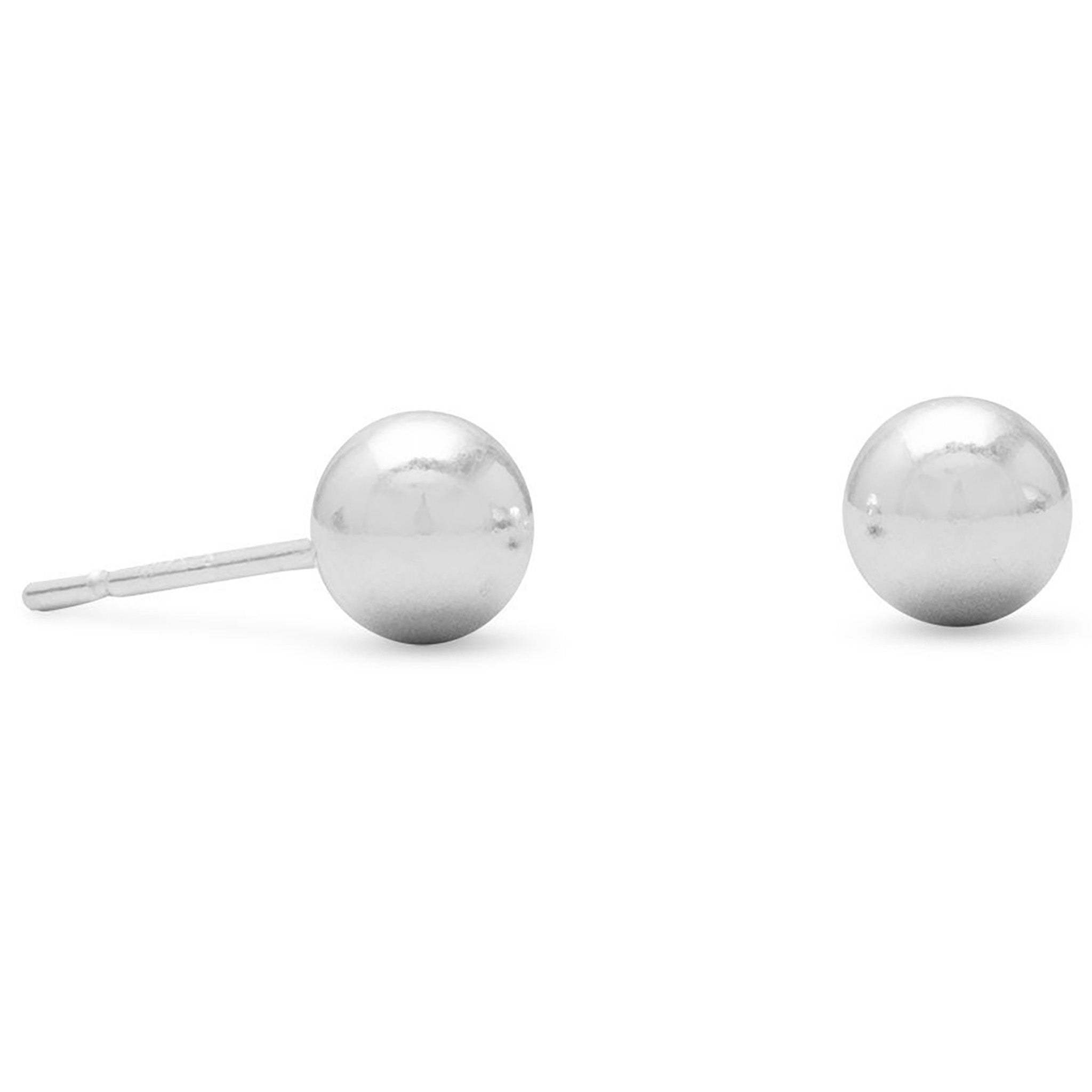 5mm Ball Silver Stud Earrings
