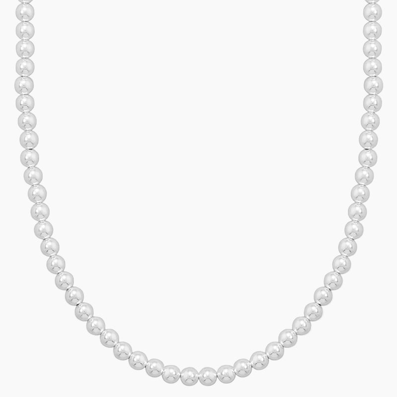 5mm Silver Bead Necklace