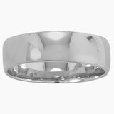 6mm Plain Silver Band Ring