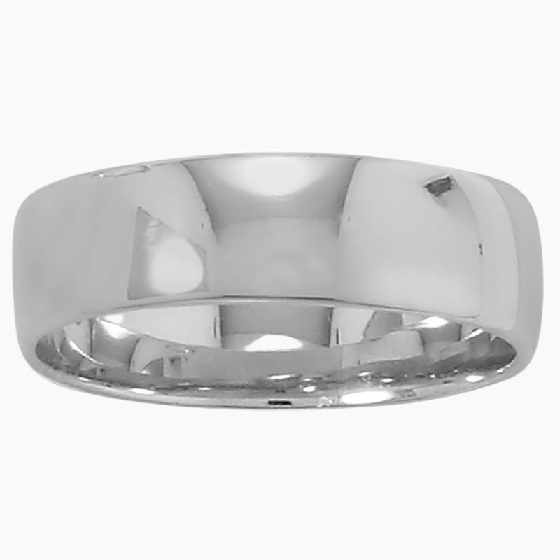 6mm Plain Silver Band Ring