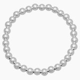 6mm Silver Bead Stretch Bracelet
