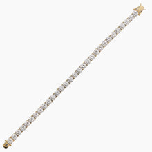 6mm Zirconia Gold Tennis Bracelet Open
