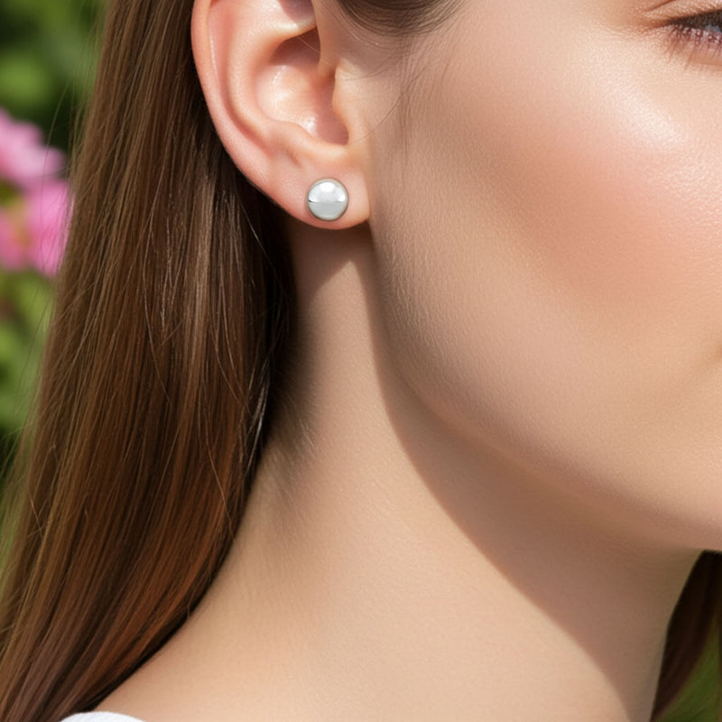 8mm Ball Stud Earrings oO Ear