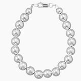 8mm Silver Bead Strand Bracelet