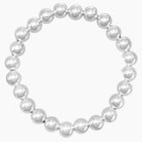 8mm Silver Bead Stretch Bracelet