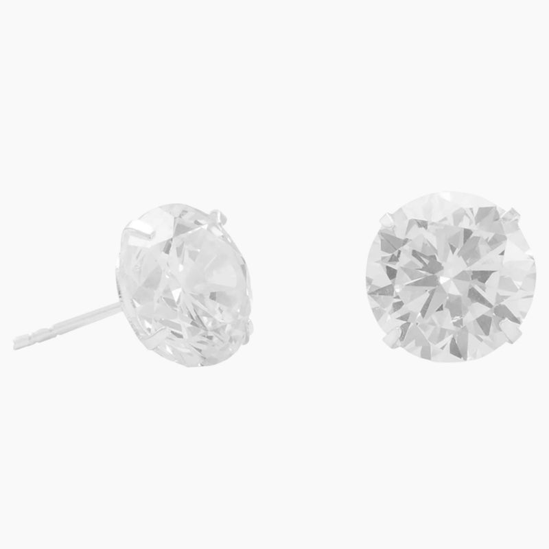 9mm Cubic Zirconia Stud Earrings