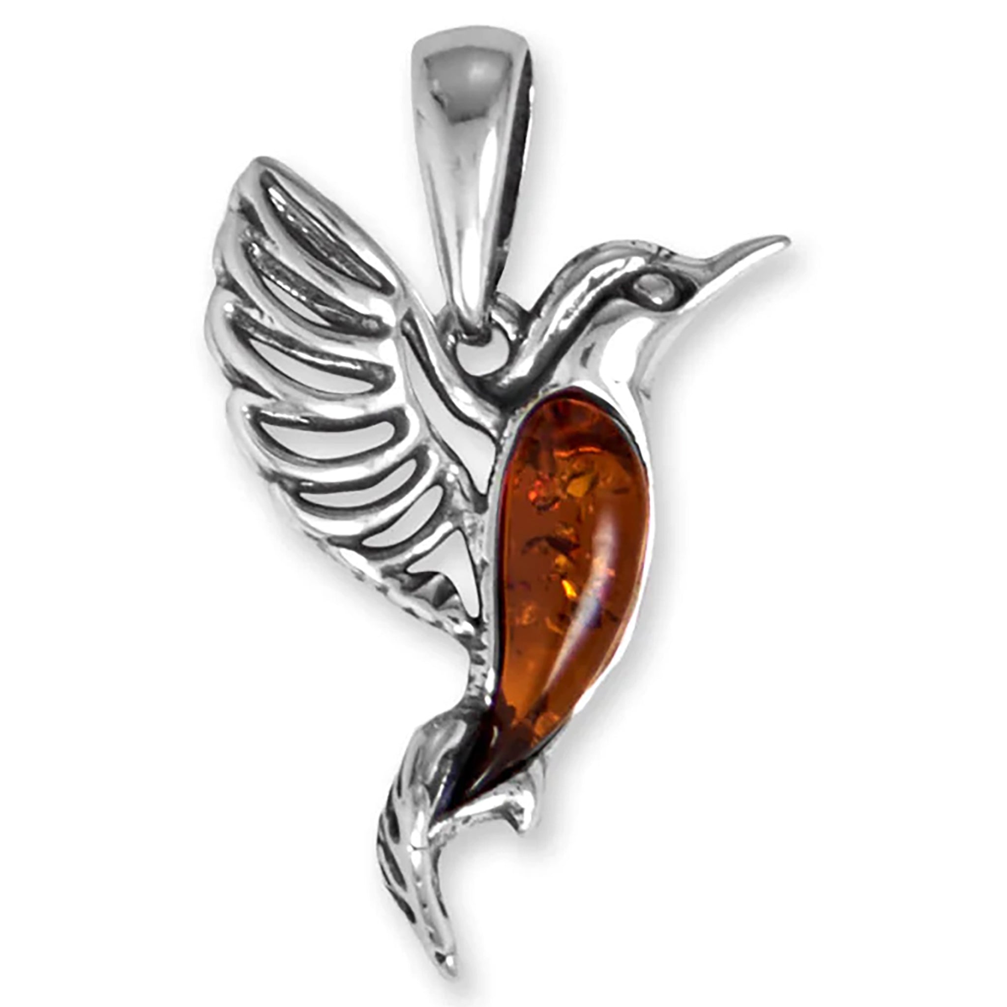 Amber Hummingbird Pendant